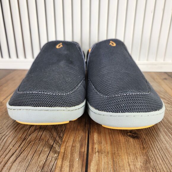 Olukai Nohea Mesh Mens Sz 9.5 Gray Slip On Mesh Dock Beach Casual Loafers Shoes main image 4